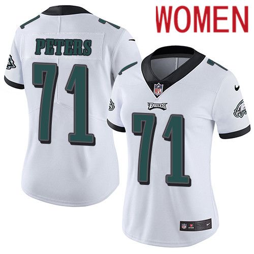 Women Philadelphia Eagles #71 Jason Peters Nike White Vapor Limited NFL Jersey